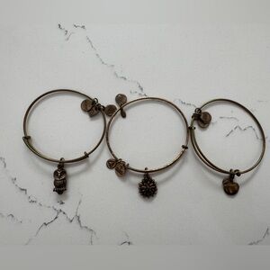 Alex & Ani Gold Charm Bangle Bracelets